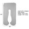 Hastings Home Full Body 100 percent Cotton Replacement Pillowcase U-Shaped with Zipper for Body/Pregnancy (Gray) 437865JBD - alternate 2